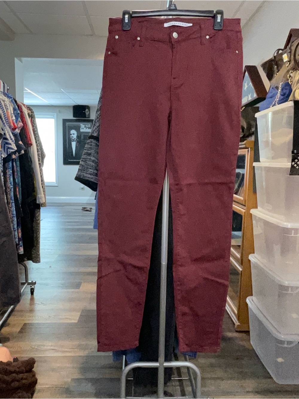 Celebrity Pink Women's Skinny Jeans in Burgundy